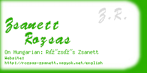 zsanett rozsas business card